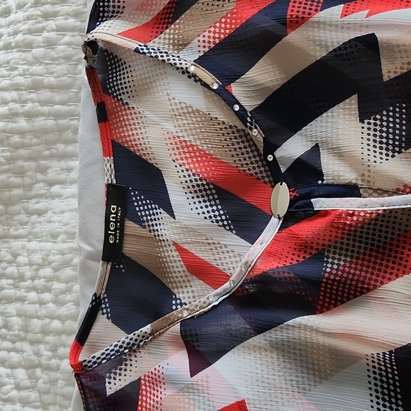 NWOT Made in Italy women's size 46 chiffon top - Picture 4 of 8